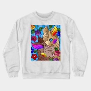 Stained Glass Adorable Deer Crewneck Sweatshirt